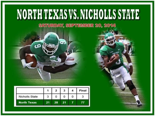 Mean Green vs. Nicholls State on Sep. 20